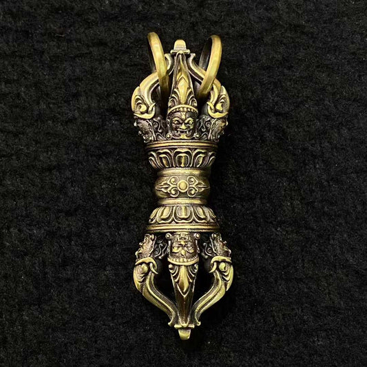 tibetan-buddhist Handmade Bronze Vajra Pendant S925 – Spiritual Talisman