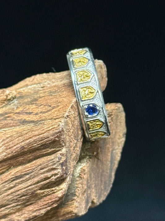 Tibetan-Buddhist Silver Manjusri Wisdom Ring: Sacrificial Tibetan Buddhist Jewelry