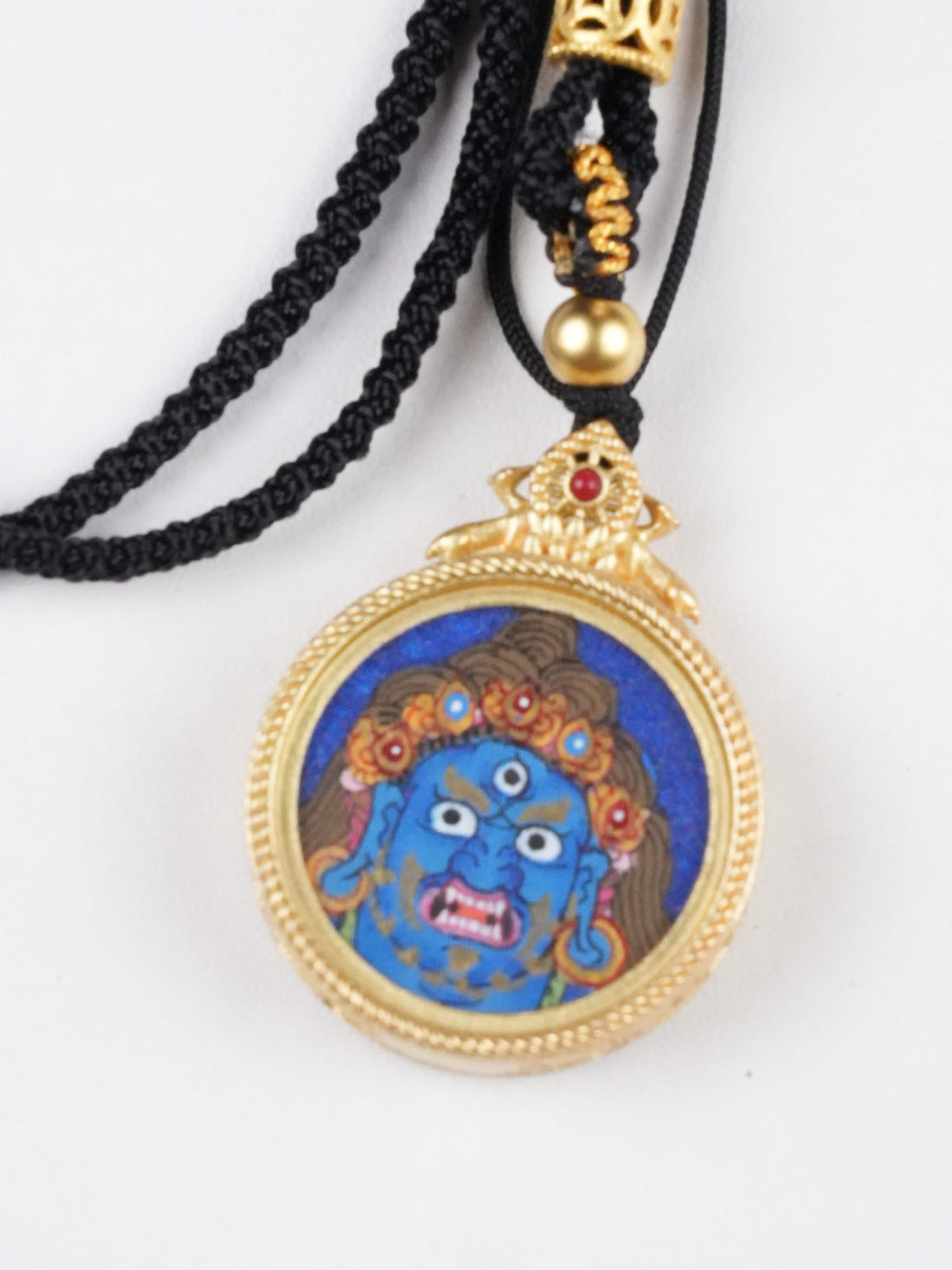 tibetan-buddhist Vajrapani Tibetan Thangka Painting Amulet