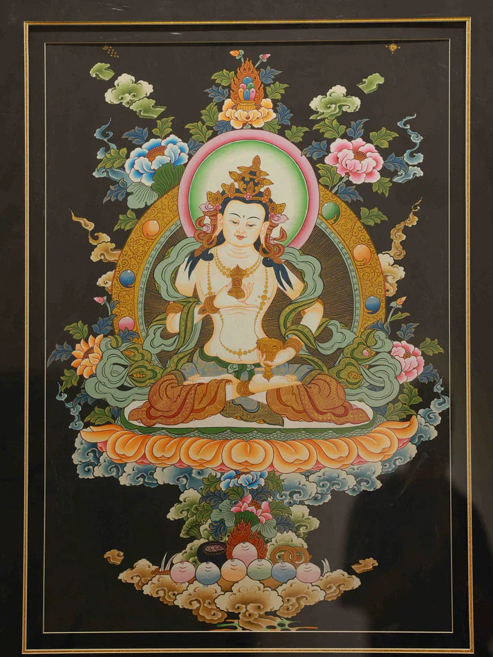 White-Form Vajrasattva Hand-Painted Thangka: Your Sacred Tool for Karma Cleansing & Spiritual Rebirth
