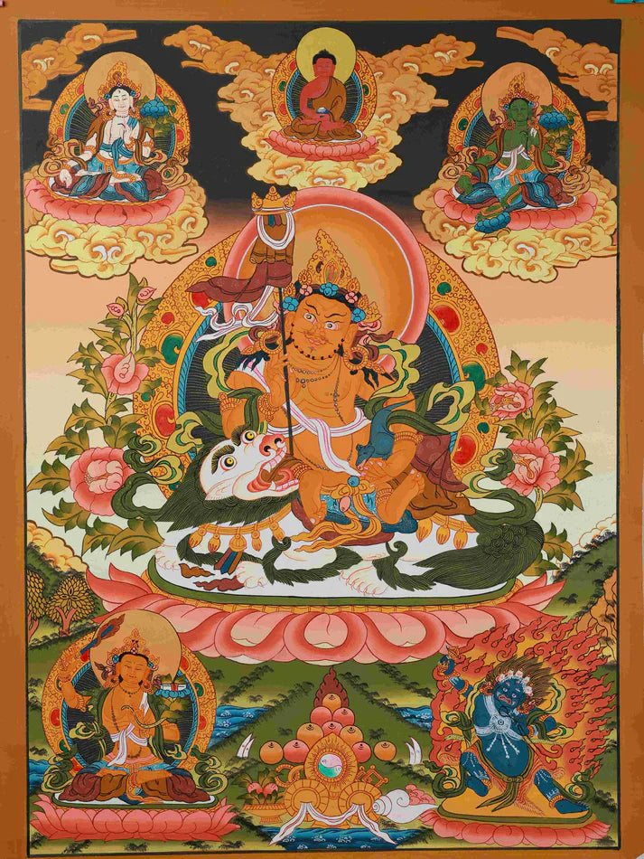 This Hand-Painted Thangka Is the “Wealth + Peace” Ultimate Protection Combo