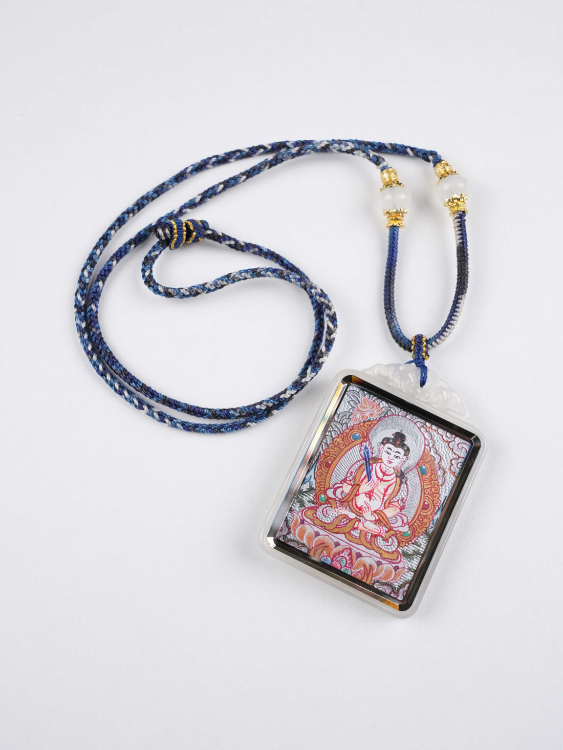 Handmade Xukong Cang Bodhisattva Thangka Pendant – Zodiac Guardian
