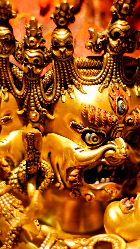 Vajrakilaya protector deity statue, handcrafted Tibetan Buddhist statues Buddha Statue-Art