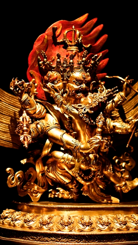 Tantric Phurba Vajrakilaya deity, traditional Tibetan Buddhist statues Buddha Statue-Art