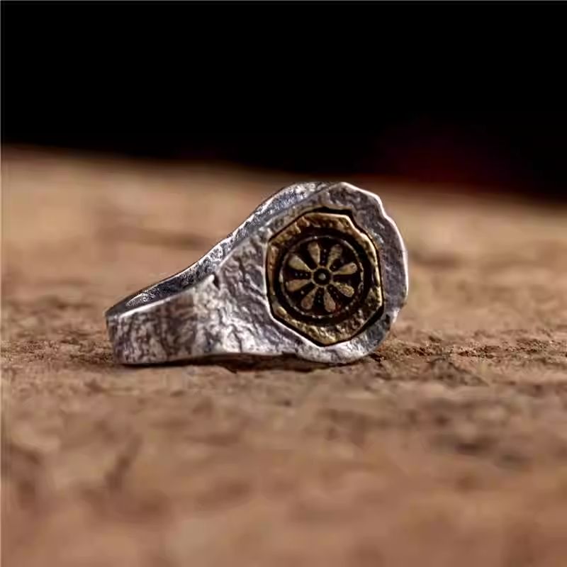 Hand-painted Kelsang Flower beads for mala, exquisite Tibetan Buddhist Jewelry Culture jewelry art with copper inlay.
