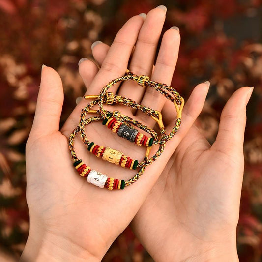 Tibetan-Buddhist Gold-Plated Six-Syllable Mantra Bracelet: Jewelry Art
