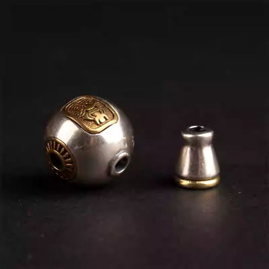  Tibetan Buddhist Jewelry Culture handmade Zaki Lhamo silver Guru bead, a divine piece of Jewelry art for wealth and protection.
