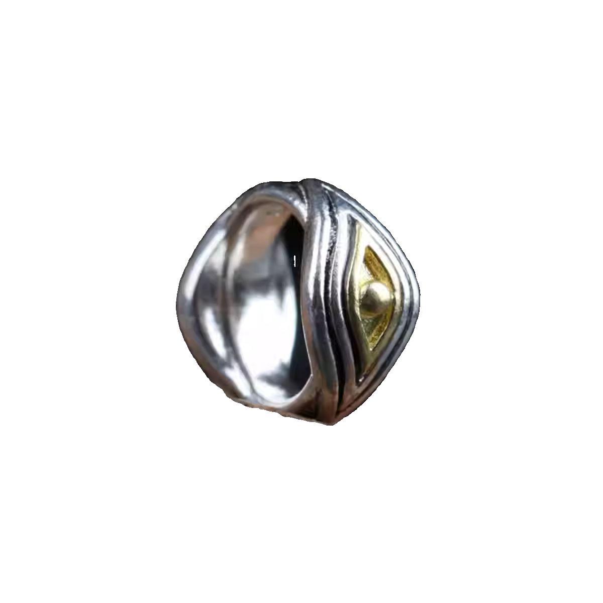  Purely handmade silver eye symbol mala parts, reflecting the functional heritage of Tibetan Buddhist Jewelry Culture jewelry art.