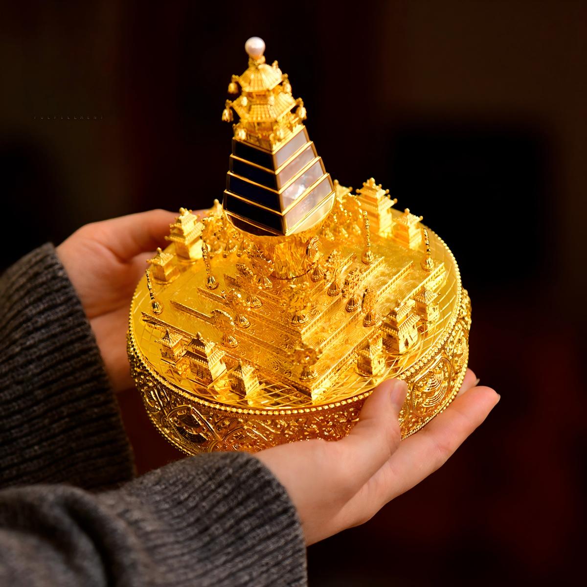 Tibetan Buddhist Jewelry Culture: Exquisite MOP mandala plate for altar offering, a masterpiece of Tibetan Buddhist sacrificial implements culture.
