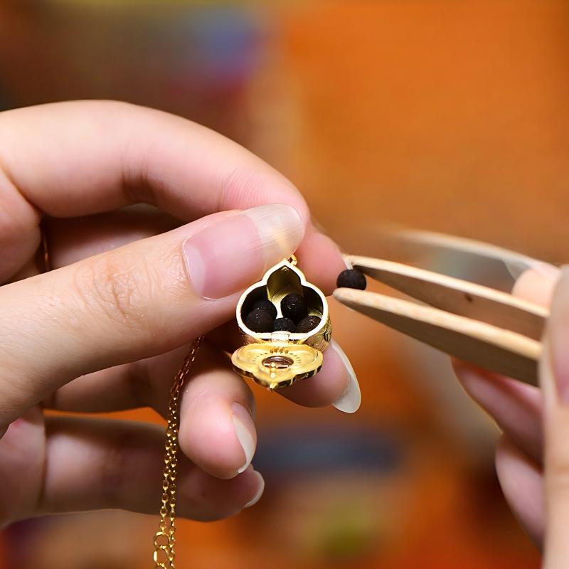 Tibetan Buddhist Jewelry Culture: Exquisite silver Bodhicitta gau box amulet, a masterpiece of Tibetan Buddhist sacrificial implements culture.