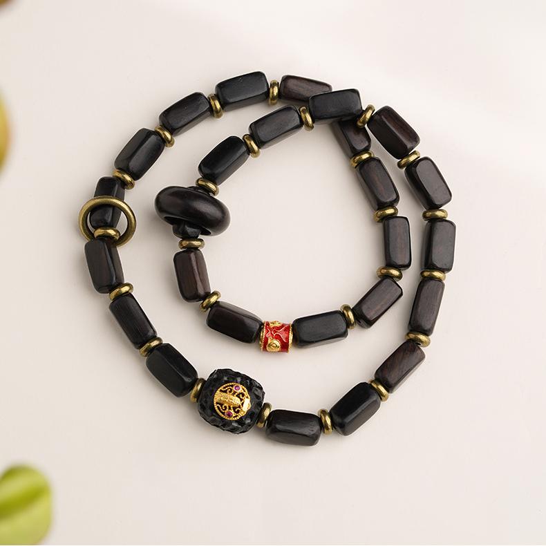 Handcrafted Choyun Ye Sandalwood bracelet, showcasing Tibetan Buddhist culture and perfectly blending jewelry artistry.