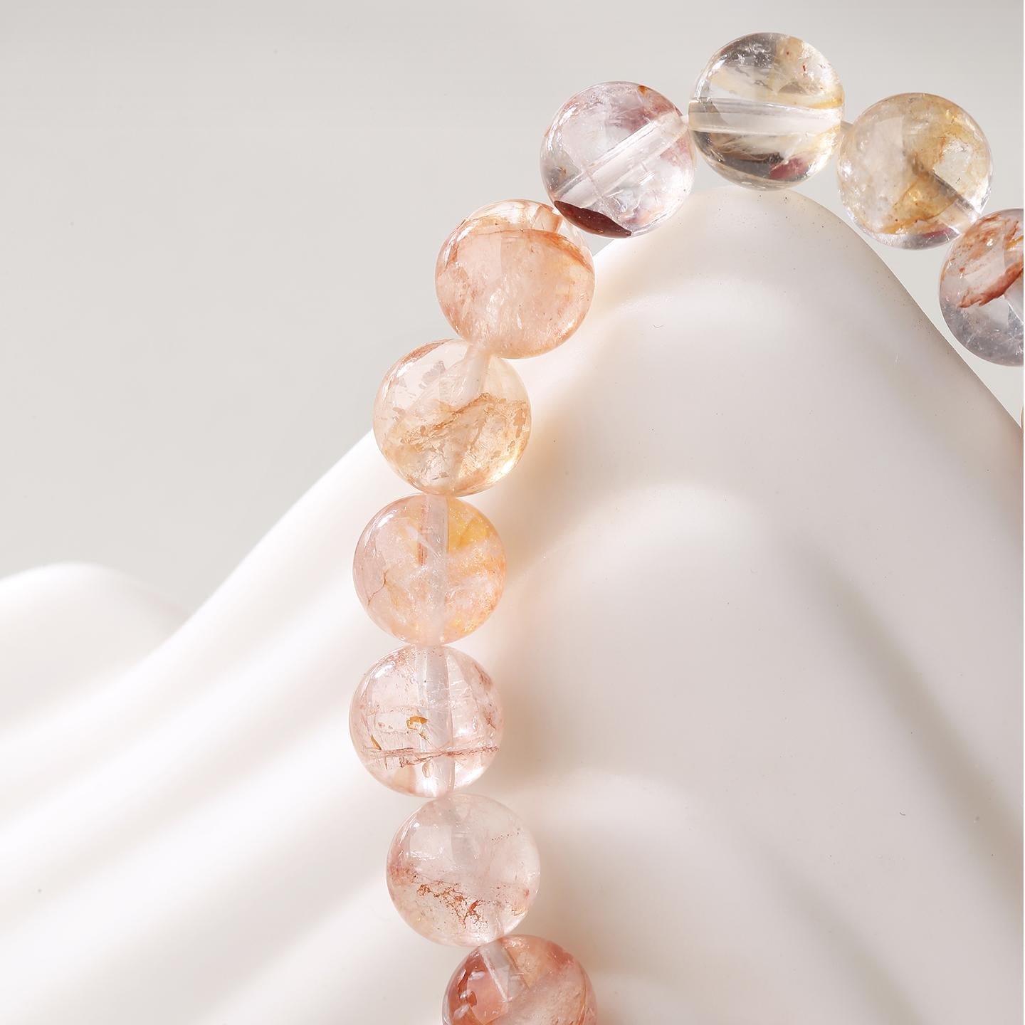 Tibetan Buddhist Jewelry Culture: Hand-Painted Crystal Golden Amber Pi Xiu Blessing Bracelet for financial abundance