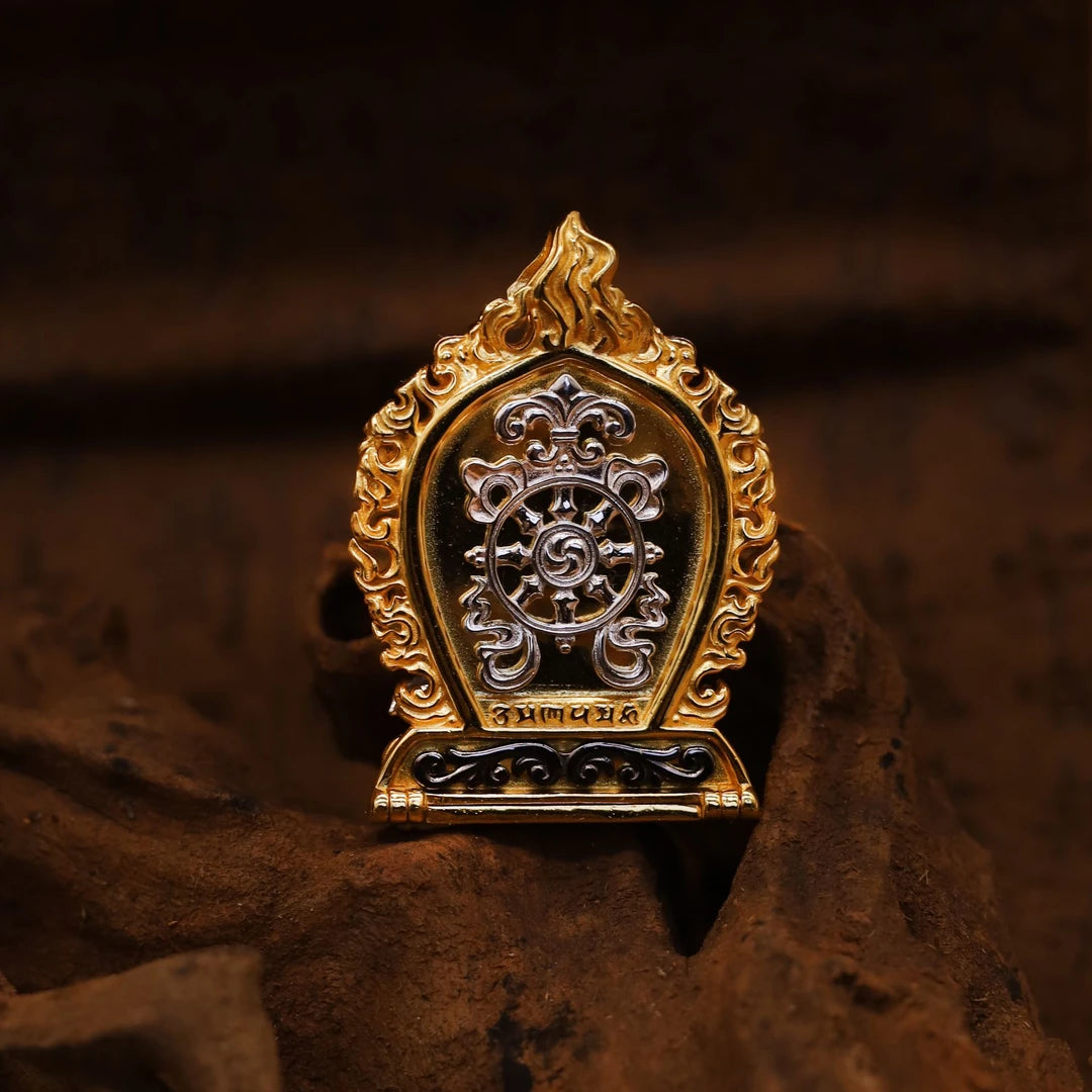 Unique handmade silver zircon Black Jambhala pendant with detailed ancient-style carvings, showcasing Tibetan Buddhist jewelry culture and artisan jewelry art, perfect for collectors and spiritual wearers.