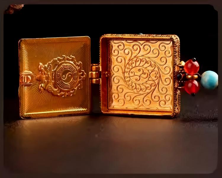Artisan-crafted Tibetan Buddhist Jewelry Culture silver amulet, perfect for spiritual protection and Jewelry art collectors.