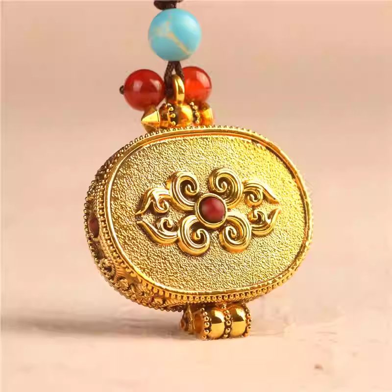  Artisan-crafted Tibetan Buddhist Jewelry Culture silver Gau box, perfect for storing mantras and Jewelry art collectors.
