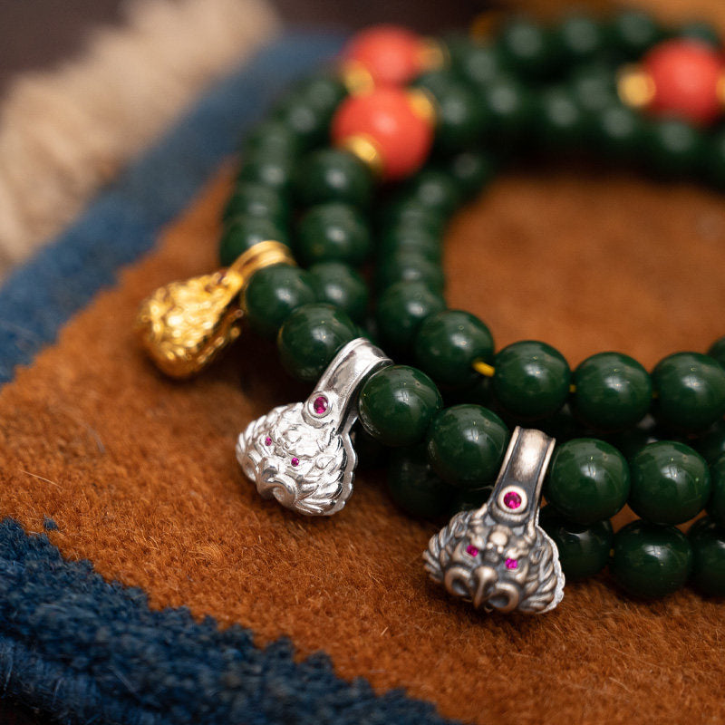 Artisan-crafted gold-plated mala markers, perfect for counting mantras and Jewelry art style.
