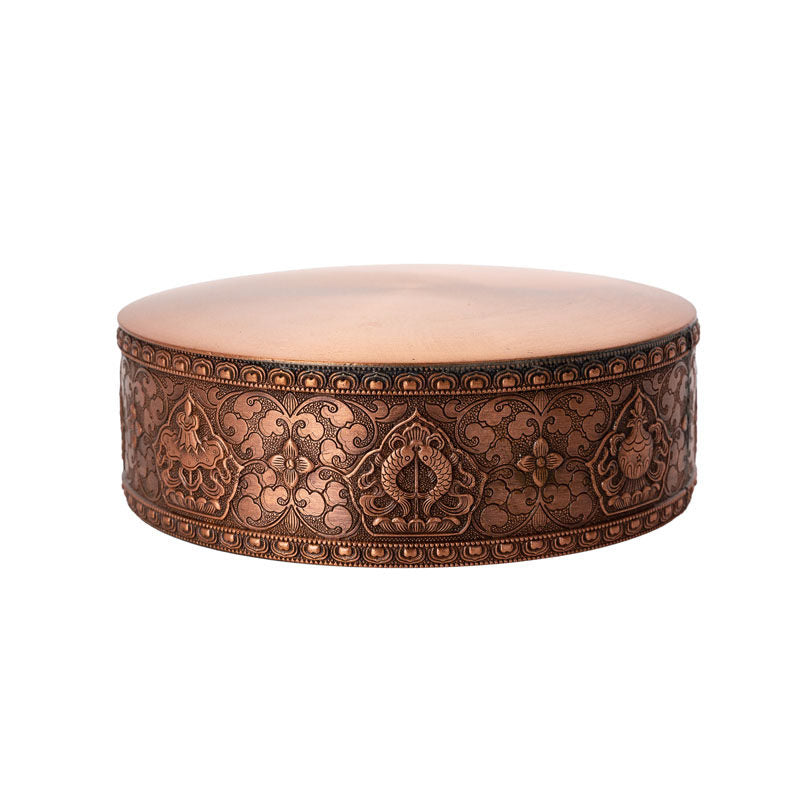  Artisan-crafted jeweled mandala base for daily offerings, perfect for spiritual abundance and Jewelry art style.