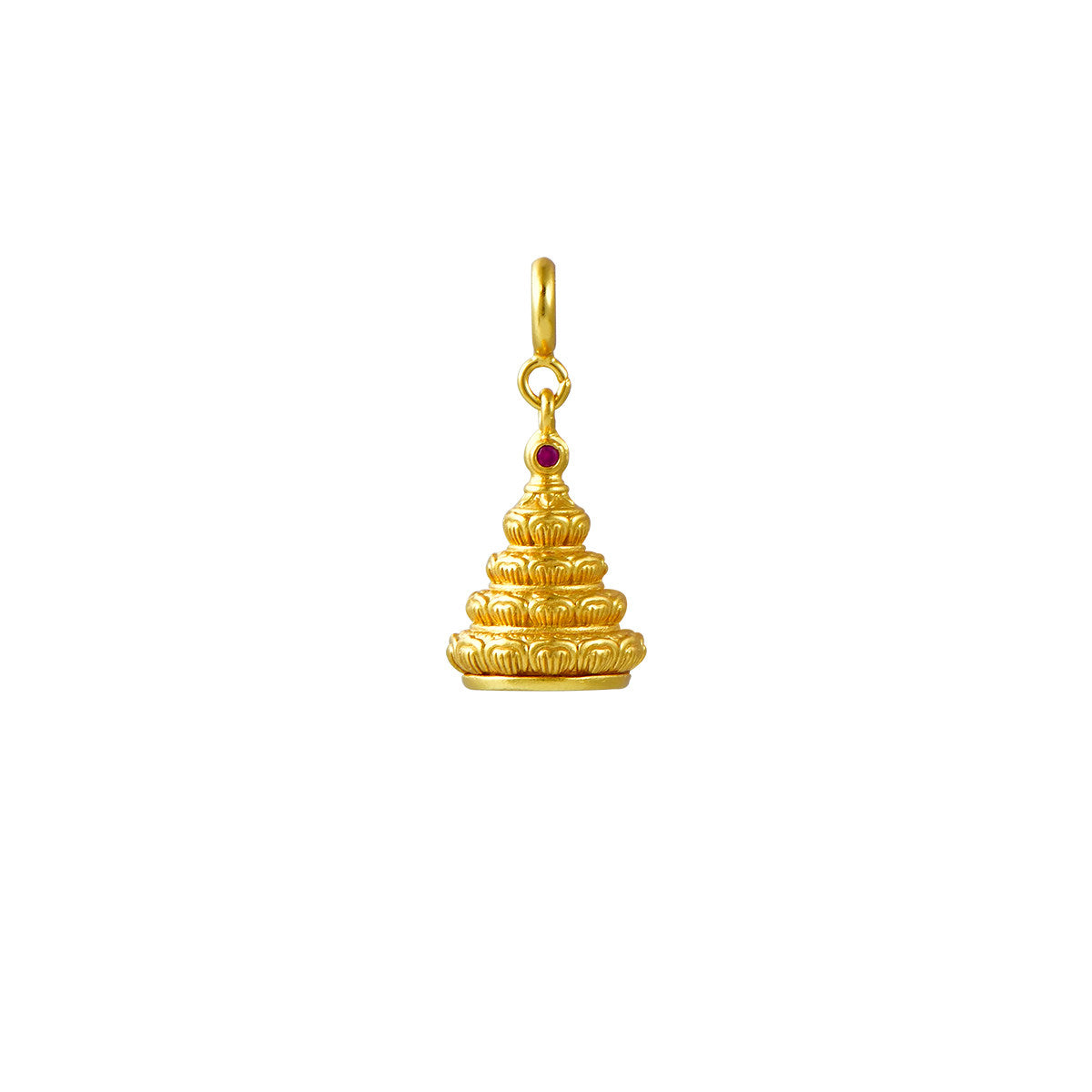 Artisan-crafted gold-plated mantra clip, perfect for counting recitations and Jewelry art style.