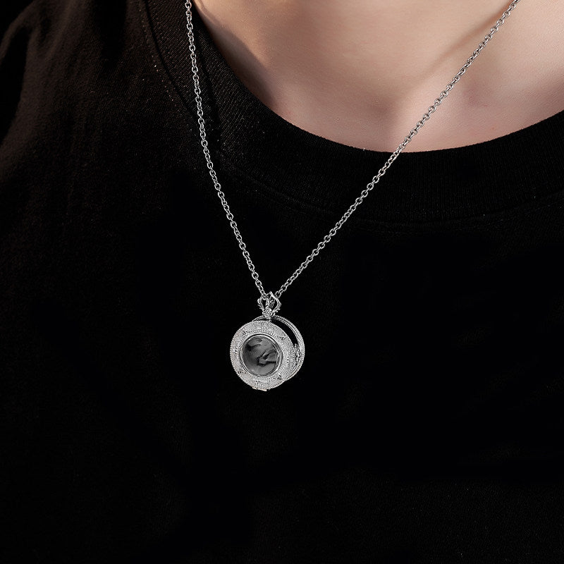 Tibetan natural white crystal silver copper openable Gau Box pendant, unisex necklace for protection and blessings, Tibetan Buddhist Jewelry Culture Jewelry art