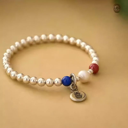 Handmade Tibetan silver delicate chain bracelet, lightweight and elegant, versatile accessory for casual or spiritual styling.