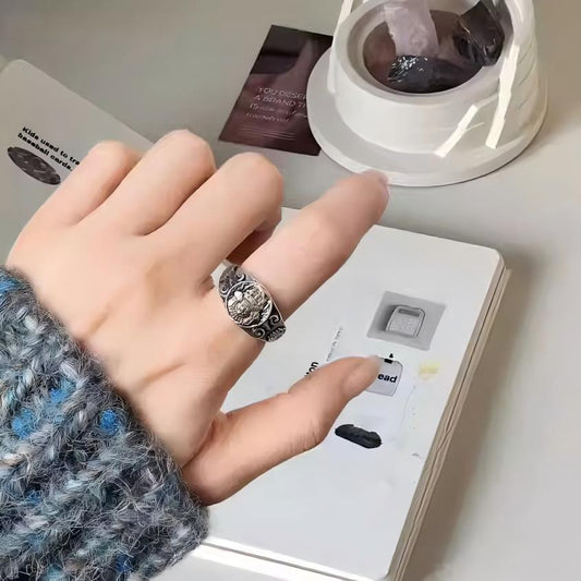 tibetan-buddhist Silver Zakiram Yellow Godzha Ring Jewelry art