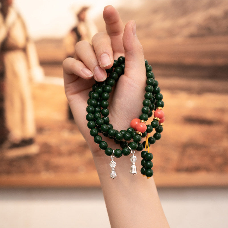 Hand-polished silver Ghanta Vajra counter, showcasing traditional Tibetan-Buddhist Jewelry Culture and artisan Jewelry art.
