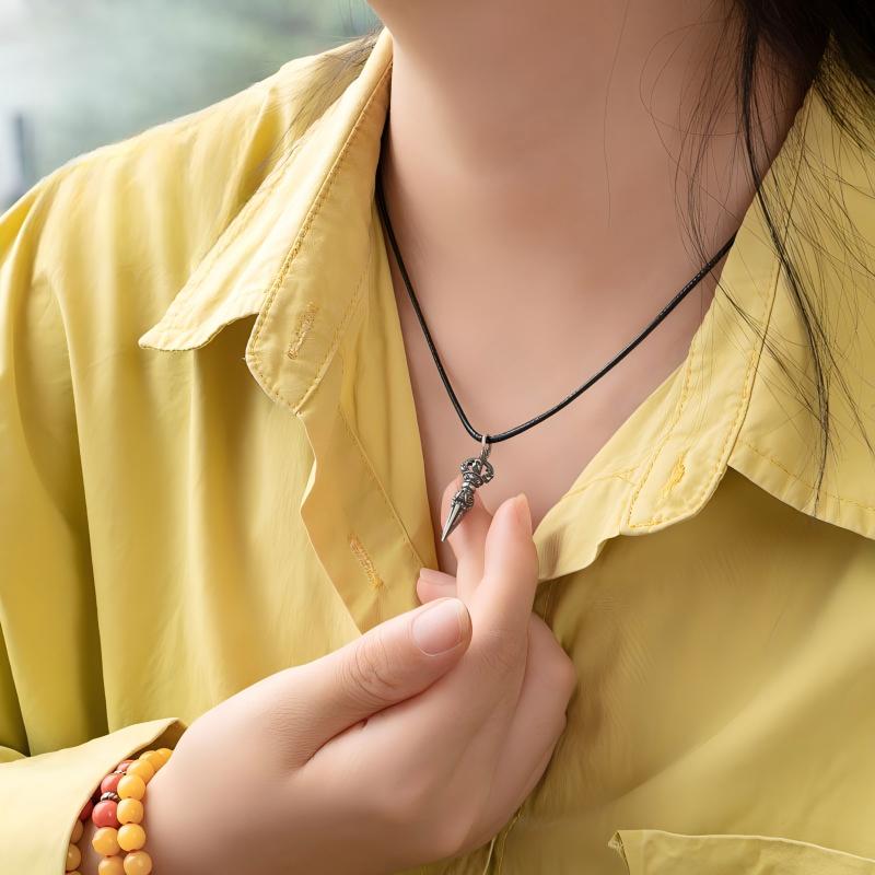 Artisan-crafted Tibetan Buddhist Jewelry Culture silver accessory, perfect for dispelling obstacles and Jewelry art style.
