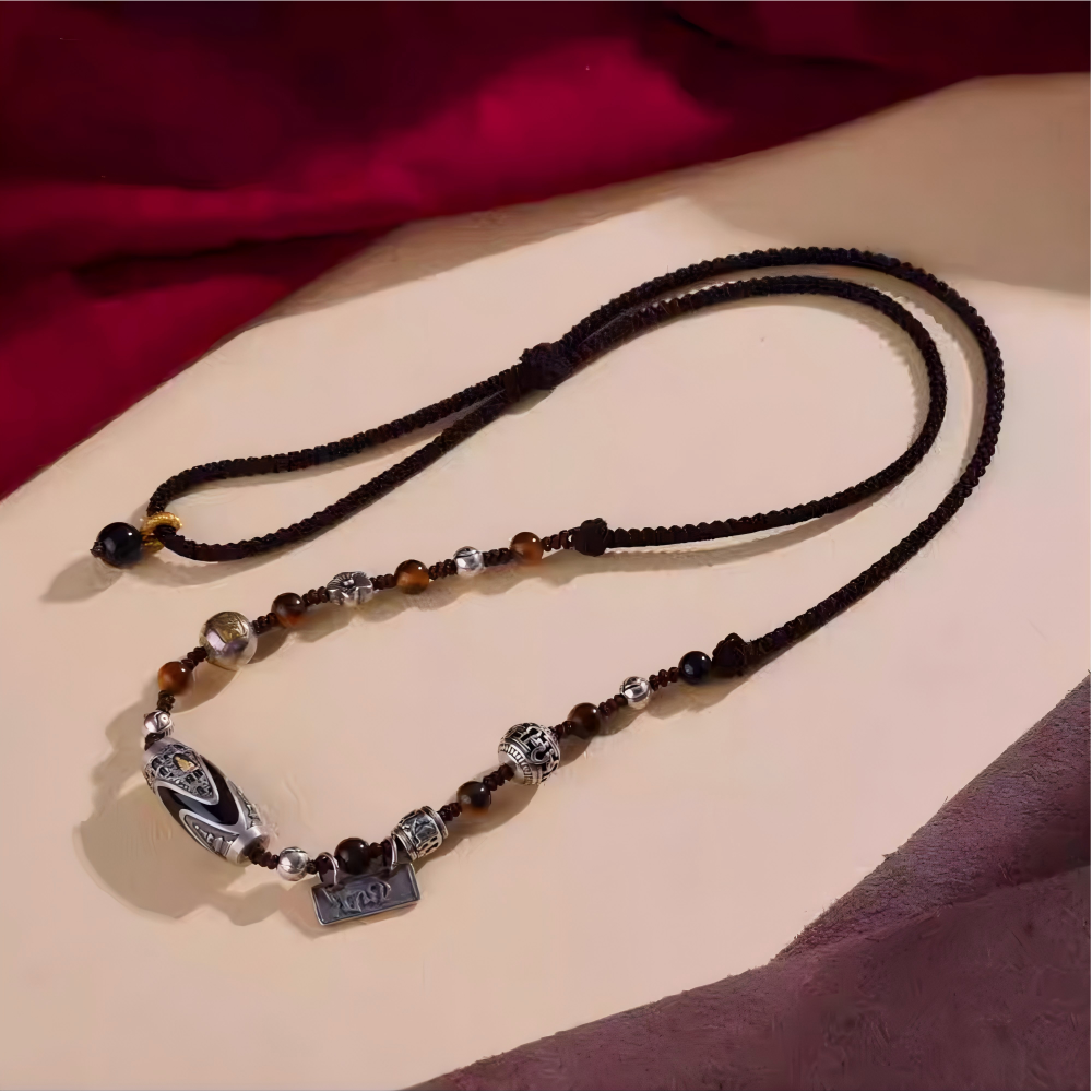 Exquisite ivory-white natural agate inlaid jewelry, a spiritual artifact rooted in Tibetan Buddhist Jewelry Culture for inner peace.
