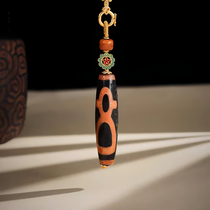  Exquisite five wealth gods spiritual jewelry in aged agate, a rare artifact rooted in Tibetan Buddhist Jewelry Culture for financial luck.
