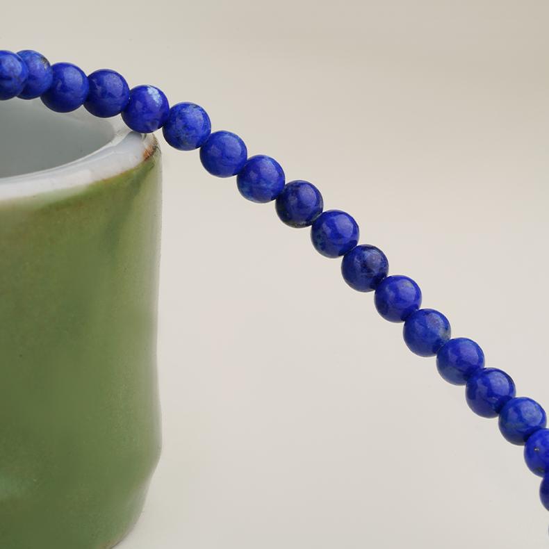 Tibetan Buddhist Jewelry Art: "Qing Mang" Lapis Lazuli Meditation Bracelet aiding deep meditation practice