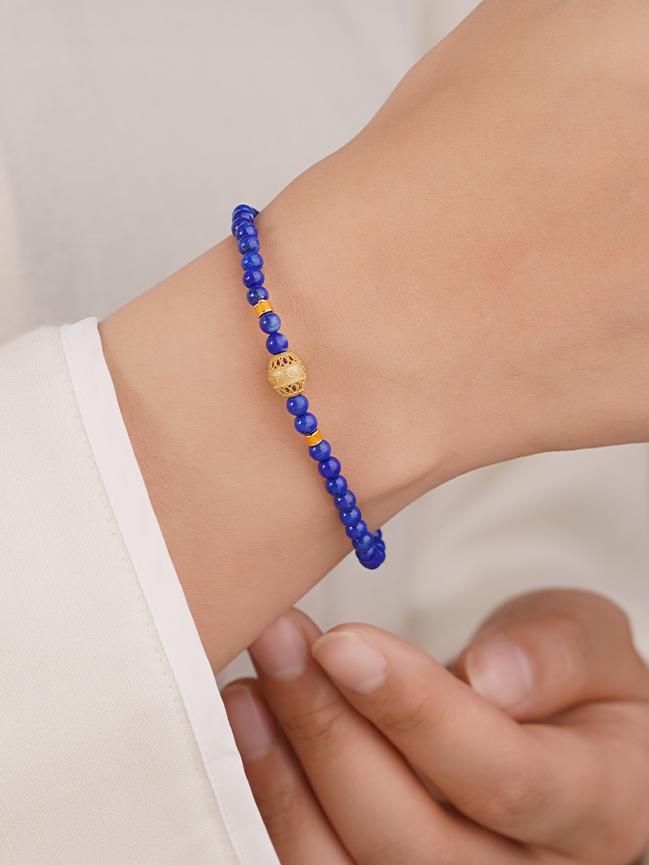 Tibetan Buddhist Jewelry Art: Sacred Lapis Lazuli Bracelet Collection for spiritual enlightenment and awareness