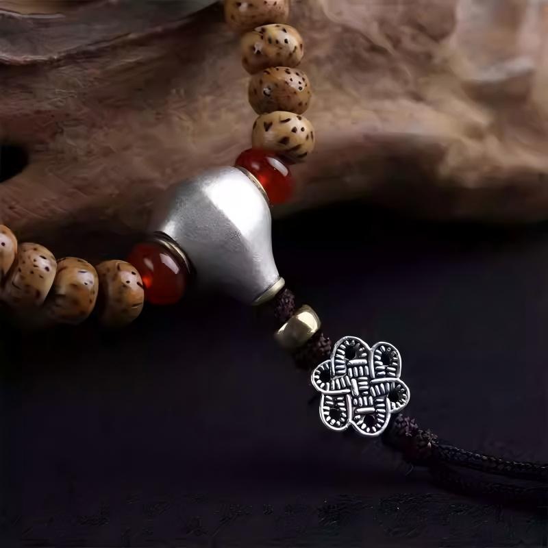 Exquisite Star-Moon Bodhi spiritual jewelry components, a unique artifact rooted in Tibetan Buddhist Jewelry Culture for wisdom.
