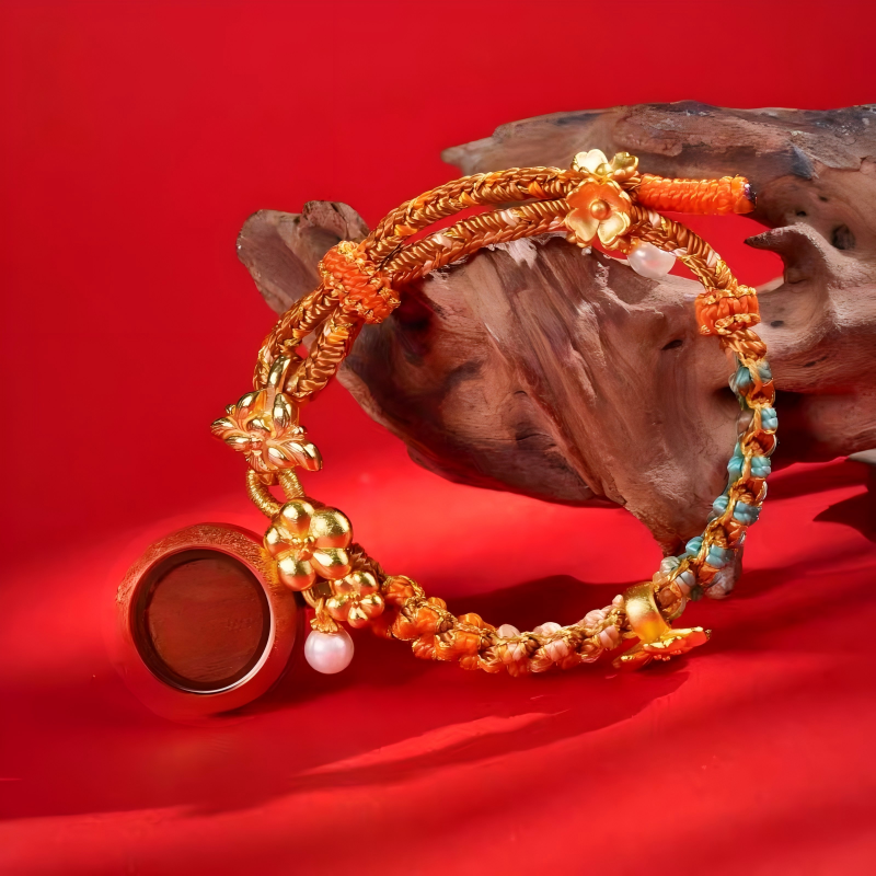 Pure hand-painted micro Thangka on natural agate bead, reflecting the ancient traditions of Tibetan Buddhist Jewelry Culture and jewelry art.