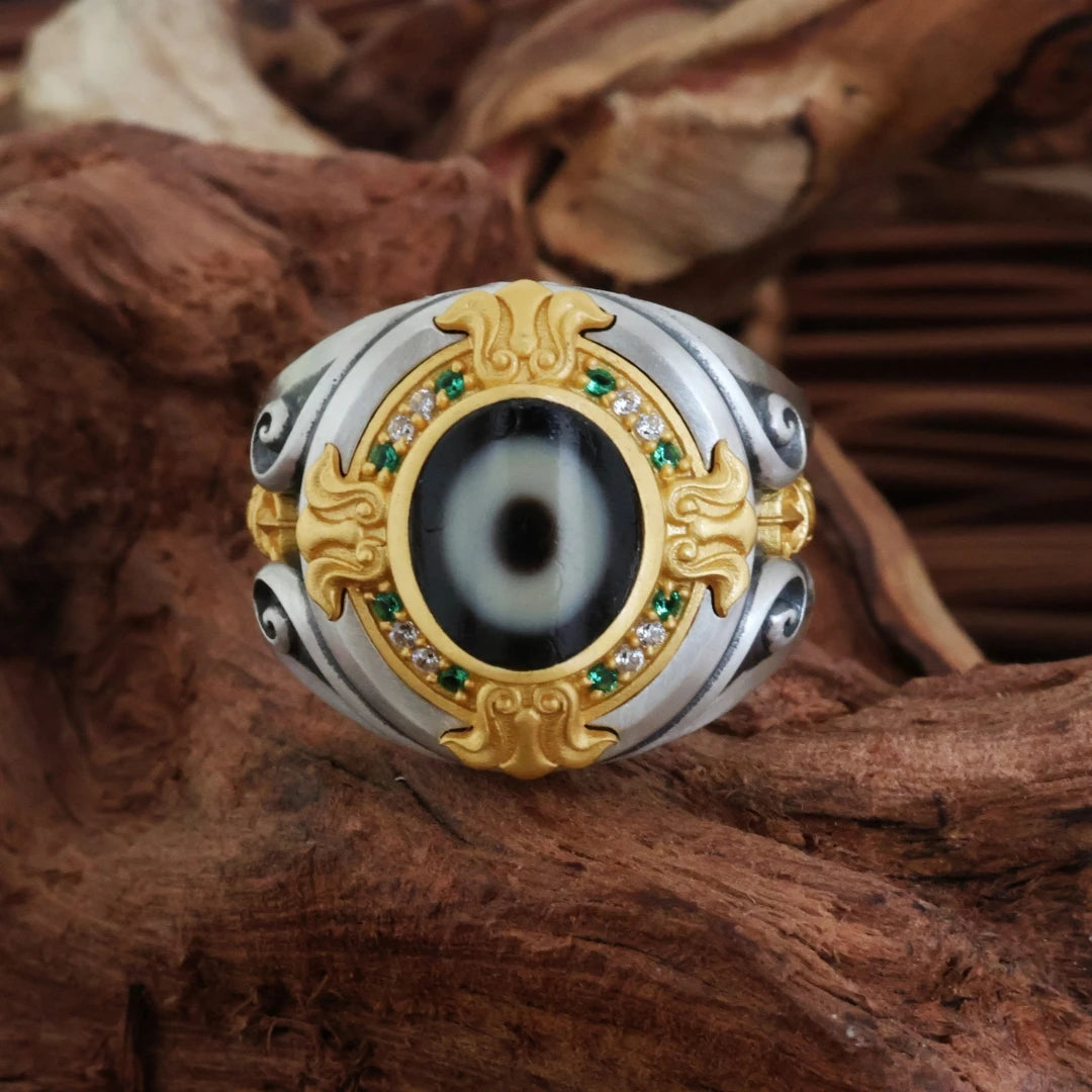 925 sterling silver powerful amulet ring with a single eye motif, expertly crafted as premium jewelry art in 2026.