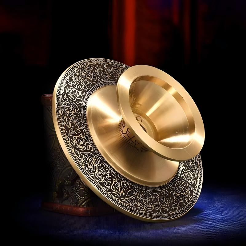 Small-sized pure copper Buddhist altarware for merit accumulation, expertly crafted in the tradition of Tibetan Buddhist Jewelry Culture.