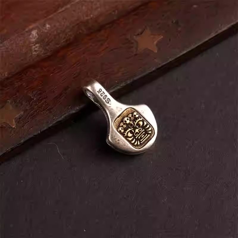 Handcrafted jewelry art accessory featuring sacred Passion Fruit seeds, representing vitality and spiritual harvest in Tibetan traditions.