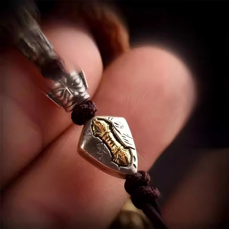  Handcrafted jewelry art accessory featuring sacred Passion Fruit seeds, representing vitality and spiritual harvest in Tibetan traditions.