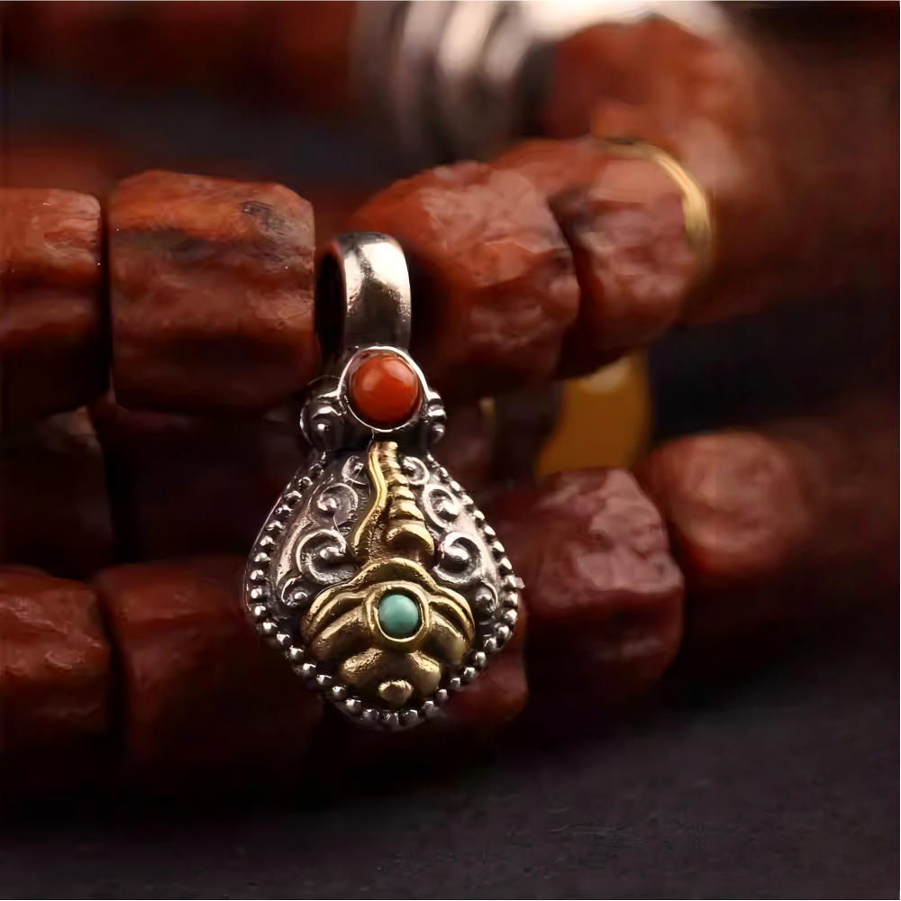 Exquisite sterling silver micro prayer beads, handcrafted spiritual jewelry art inspired by traditional Tibetan Buddhist Jewelry Culture.