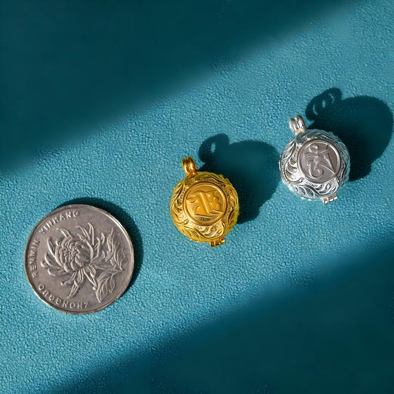 Artisan-crafted silver reliquary for sacred items, perfect for mental clarity and Jewelry art style.