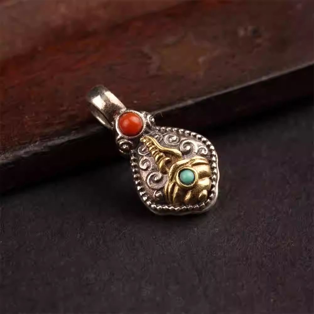 Handcrafted miniature silver Dharma beads, a small-scale masterpiece of Tibetan Buddhist Jewelry Culture and jewelry art.
