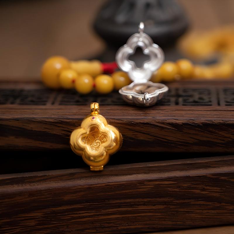 Tibetan Buddhist Jewelry Culture: Traditional hand-painted sterling silver Vajra pendant jewelry art, capturing the essence of Tibetan Buddhism in a wearable sacred vessel.