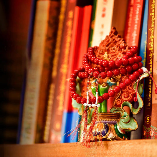 Tibetan Buddhist Jewelry Culture: Sacred silver accessory for mantra counting, a unique fusion of ritual functionality and Buddhist art.

