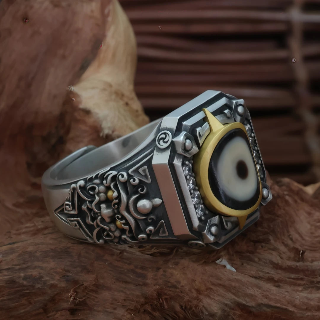  Fine jewelry art Tibetan guardian ring featuring Tzipa Zha, handcrafted as a spiritual masterpiece in 2026.