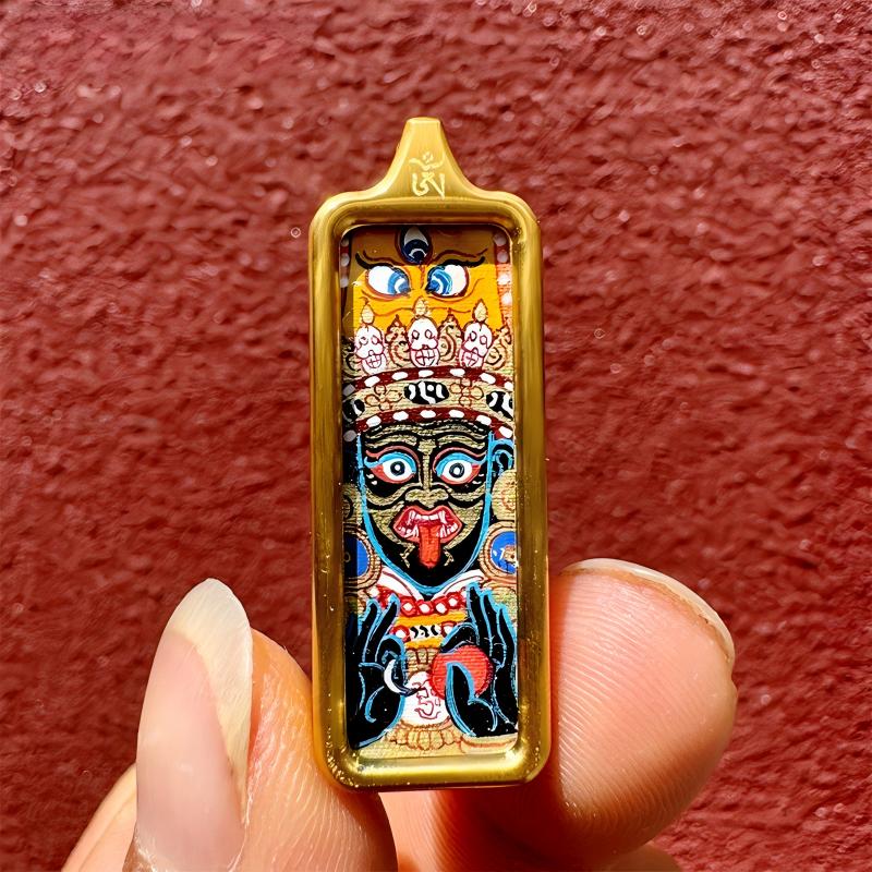 Manjushri and Samantabhadra Thangka painting, Tibetan Buddhist Jewelry Culture, handmade Jewelry art for wisdom, virtue, and spiritual guidance