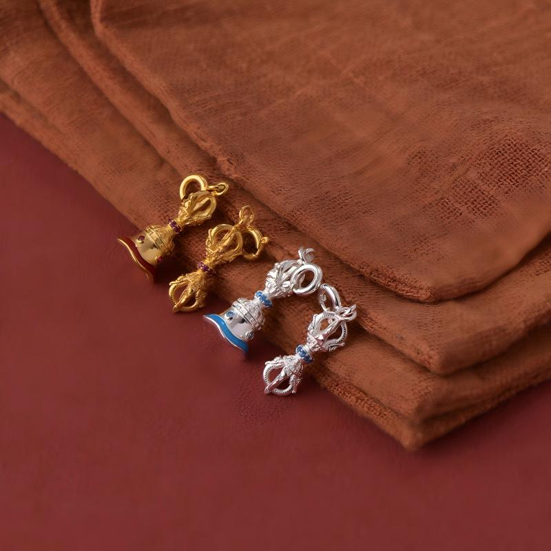  Traditional Pure Silver mala DIY parts, handmade for premium spiritual Jewelry art.
