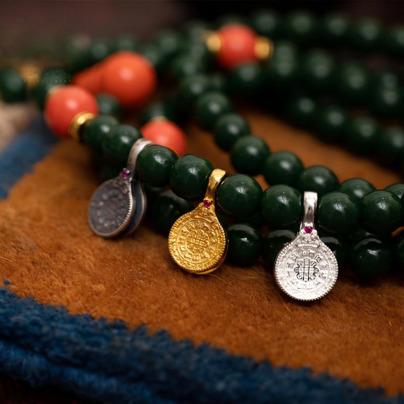  Traditional Nine Palace & Twelve Zodiac silver necklace, handmade for premium spiritual Jewelry art.