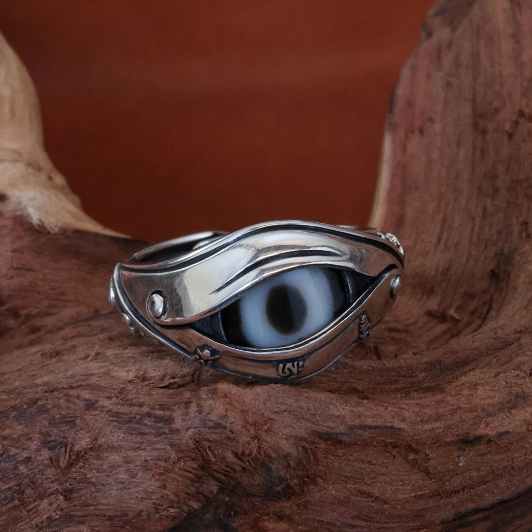  Fine jewelry art Tibetan Buddha Eye ring, handcrafted as a spiritual masterpiece for protection and clarity in 2026.