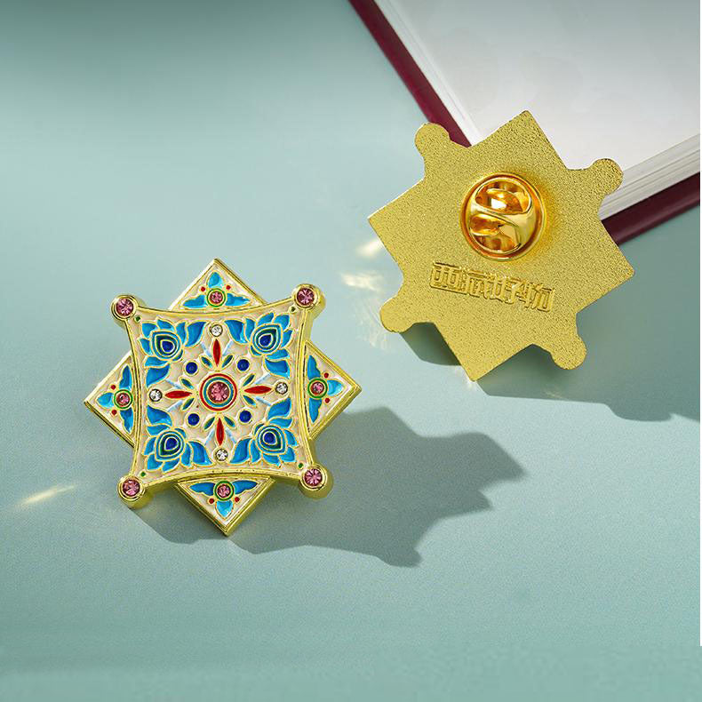 Tibetan Buddhist Jewelry Culture handmade gold-plated lucky emblems, blending spiritual meaning with Jewelry art.