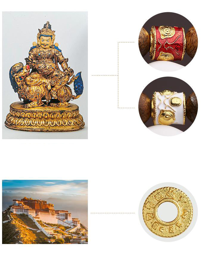  Petals Sinking Shadow design in Tibetan Buddhist jewelry art, embodying profound spiritual insights and wisdom.