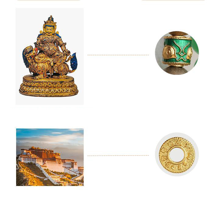 Hand-painted sandalwood agate mala for grounding energy, embodying authentic Tibetan Buddhist jewelry art craftsmanship.